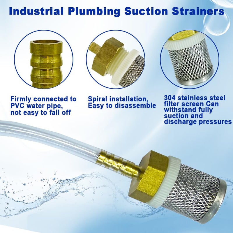 AIMCOCO Store 19mm Inline Strainers Filter Copper Tube Joint 19mm Diameter Hose Connection, Garden, Swimming Pool, Fish Tank Hose Filter, Suction Strainers Used to Remove Debris and Reduce Solid Entry - Image 2